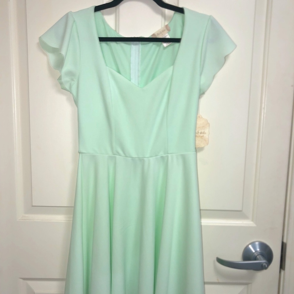 Mint green dress